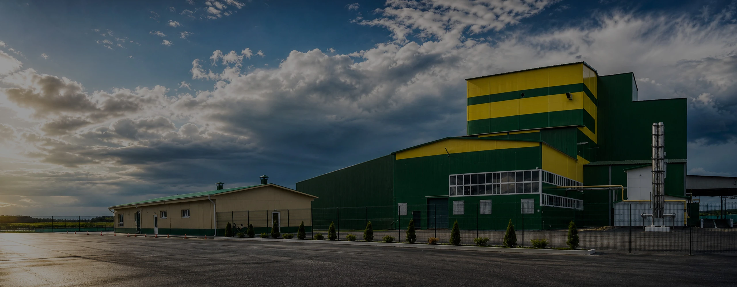 Premixed feed production line project, exterior view of complete automatic animal premix feed mill factory building